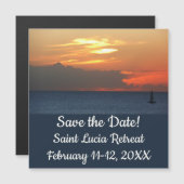 Sunset Clouds en Sailboot Save the Date (Voorkant / Achterkant)