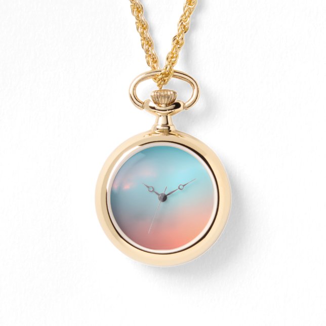 Sunset Clouds Etheal Ketting Watch (Voorkant)