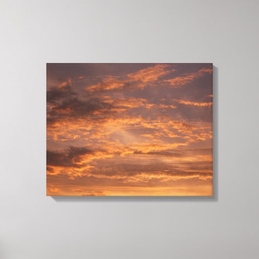 Sunset Clouds I Colorful Sky Photography Canvas Afdruk (Voorkant)