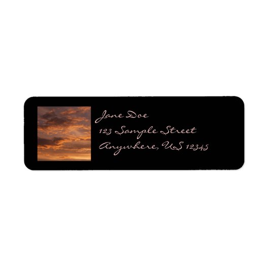 Sunset Clouds I Colorful Sky Photography Etiket (Voorkant)