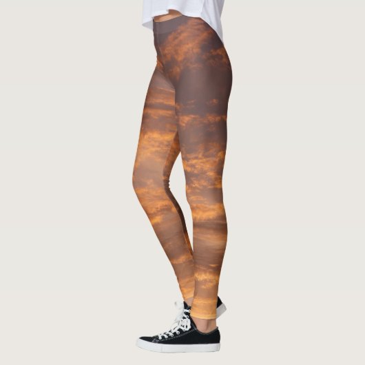 Sunset Clouds I Colorful Sky Photography Leggings (Links)