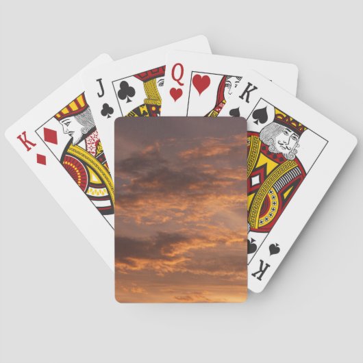 Sunset Clouds I Colorful Sky Photography Pokerkaarten (Achterkant)