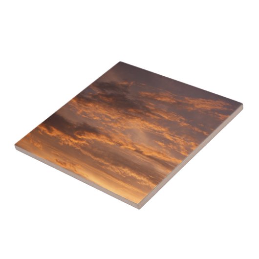 Sunset Clouds I Colorful Sky Photography Tegeltje (Zijkant)