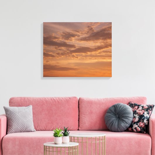 Sunset Clouds II Pastel Abstracte Natuur Canvas Afdruk (Insitu (Woonkamer))