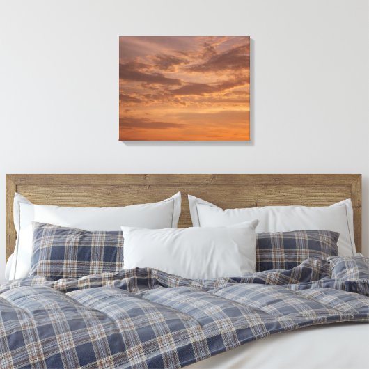 Sunset Clouds II Pastel Abstracte Natuur Canvas Afdruk (Insitu (Slaapkamer))