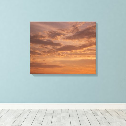 Sunset Clouds II Pastel Abstracte Natuur Canvas Afdruk (Insitu (Houten vloer))