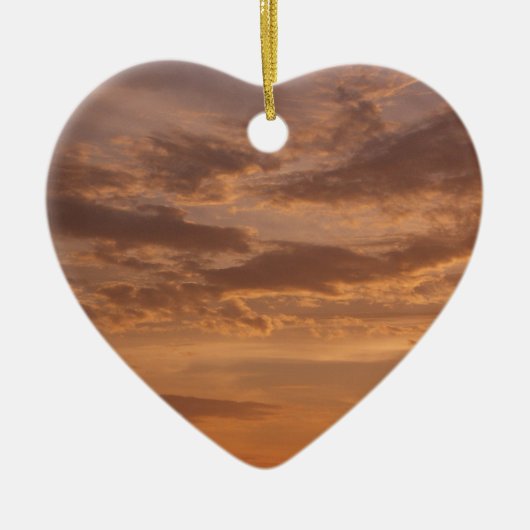 Sunset Clouds II Pastel Abstracte Natuur Keramisch Ornament (Voorkant)