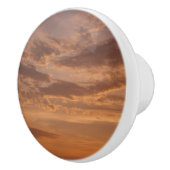 Sunset Clouds II Pastel Abstracte Natuur Keramische Knop (Rechts)
