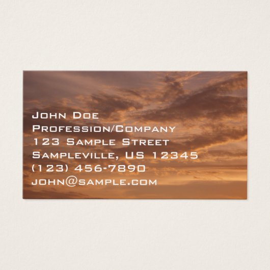 Sunset Clouds II Pastel Abstracte Natuur Visitekaartje (Voorkant)
