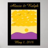 Sunset Clouds o' Paarse Hills Poster (Voorkant)