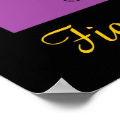 Sunset Clouds over Paarse heuvels Poster (Hoek)