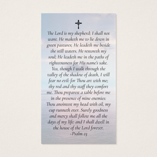 Sunset Clouds Photo Memorial Prayer Kaart (Achterkant)