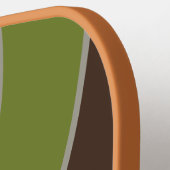 Sunset Clover Circle Streep met Naam Pickleball Paddle (Links Detail)