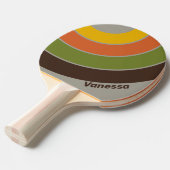 Sunset Clover Circle Streep met Naam Tafeltennisbatje (Voorkant Gekanteld)
