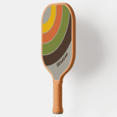 Sunset Clover Circle Stripe with Name Pickleball Paddle (Links)