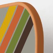 Sunset Clover Gestreept met Naam Pickleball Paddle (Links Detail)