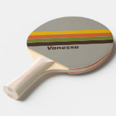 Sunset Clover Gestreept met Naam Tafeltennisbatje (Voorkant Gekanteld)