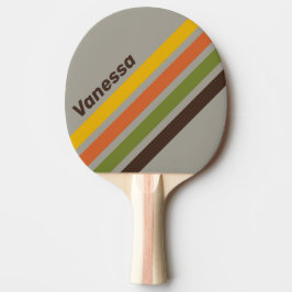Sunset Clover Schuine Strepen met Naam Tafeltennisbatje