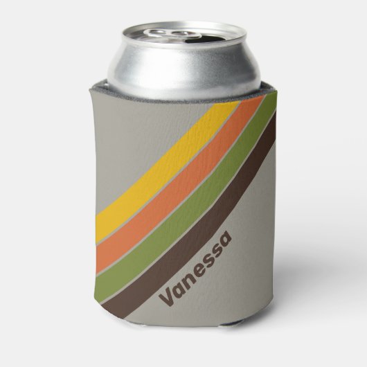 Sunset Clover Stripes with Name Blikjeskoeler (Blikje Achterkant)