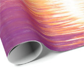 Sunset Coastal Beach Oranje Paars Decoupage Cadeaupapier (Rol Hoek)