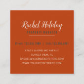 Sunset Coastal Beach Resort Vierkante Visitekaartje (Achterkant)