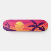 Sunset Coastal Palm Trees Persoonlijk Skateboard (Horizontaal)