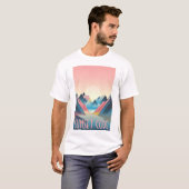 Sunset Code: Digital Mountain Sunset T-Shirt (Voorkant volledig)