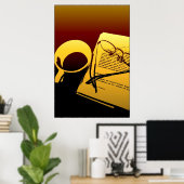Sunset Coffee Poster (Thuiskantoor)
