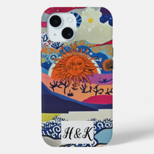 Sunset Collage Phone Case - Kleurrijk en Artistiek