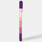 Sunset Color Palette Stripe Monogram Case-Mate iPhone Case (Achterkant / Rechts)