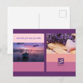 Sunset Color Palette Stripe Photo Monogram Briefkaart (Voorkant / Achterkant)