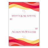 Sunset Color Waves Meal Icons Meat Kaart (Voorkant)