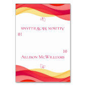 Sunset Color Waves Meal Icons Vegetarian Kaart (Voorkant)