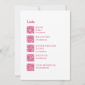 Sunset Color Waves Modern Wedding All in One Kaart (Achterkant)