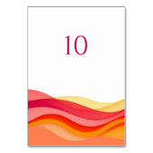 Sunset Color Waves Modern Wedding Kaart (Achterkant)