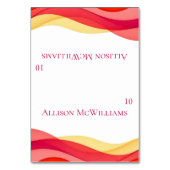 Sunset Color Waves Modern Wedding Kaart (Voorkant)