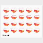 Sunset Color Waves Personalized Wedding Ronde Sticker (Vel)