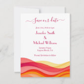 Sunset Color Waves Save The Date (Voorkant)