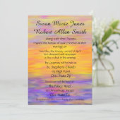 Sunset Colored Wedding Invitation Kaart (Staand voorkant)