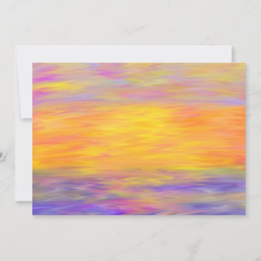 Sunset Colored Wedding Invitation Kaart (Achterkant)