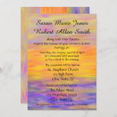 Sunset Colored Wedding Invitation Kaart (Voorkant / Achterkant)