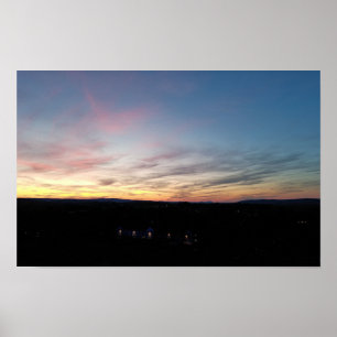 Sunset Colorful Clouds Pennsylvania Poster