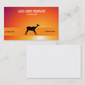 Sunset Colors Ancient Deer Logo Visitekaartje (Voorkant / Achterkant)