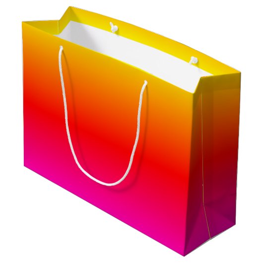 Sunset Colors Gift Bag - kleurrijk Groot Cadeauzakje (Achterkant Gekanteld)