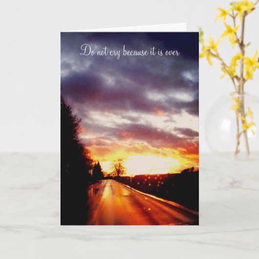 Sunset Condolence Card Kaart (Gele Bloem)