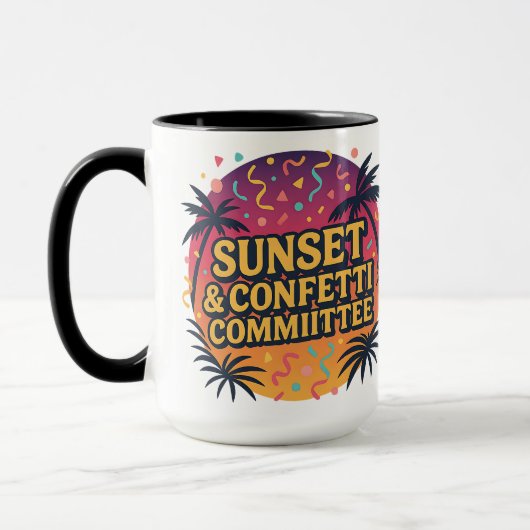 Sunset & Confetti Committee | Halloween Gifts Mok (Links)