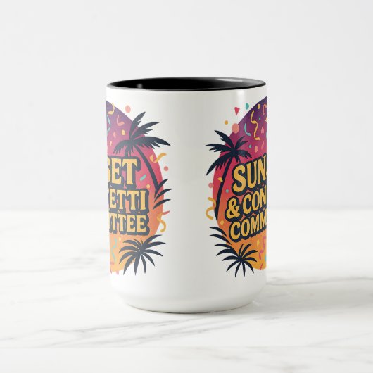 Sunset & Confetti Committee | Halloween Gifts Mok (Midden)