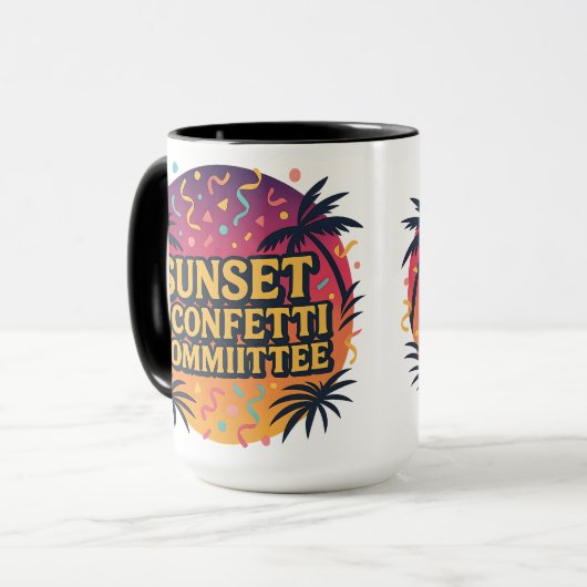 Sunset & Confetti Committee | Halloween Gifts Mok (Voorkant links)