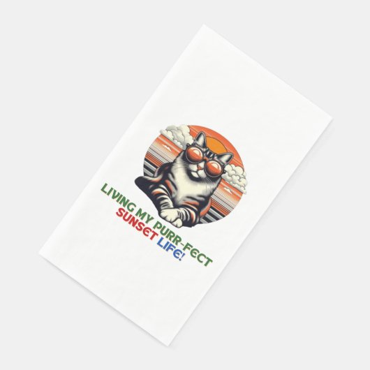 Sunset Cool Cat Servet (Hoek)