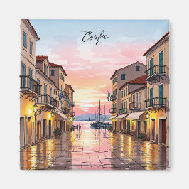  Sunset Corfu Griekenland Reizen Magneet